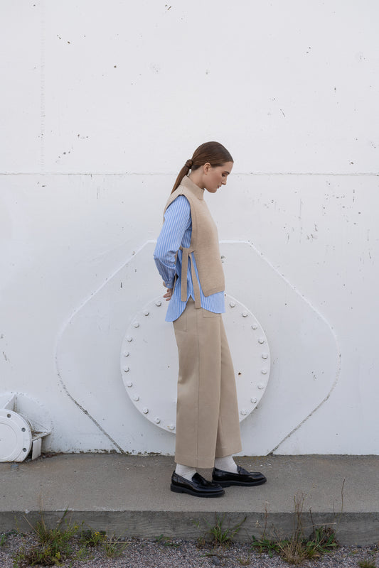 LOOSE TWILL TROUSERS