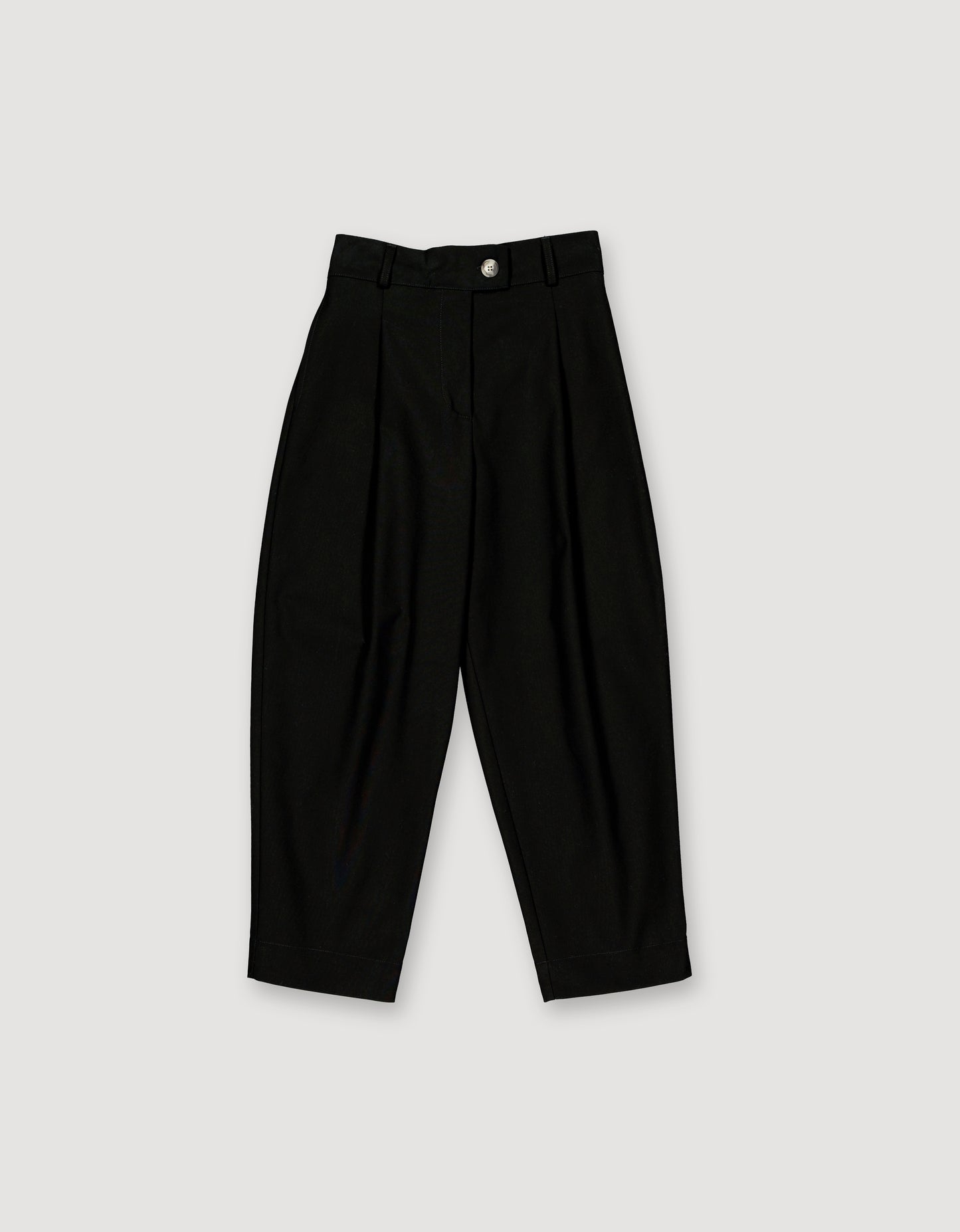 PLEATED CANVAS TROUSERS