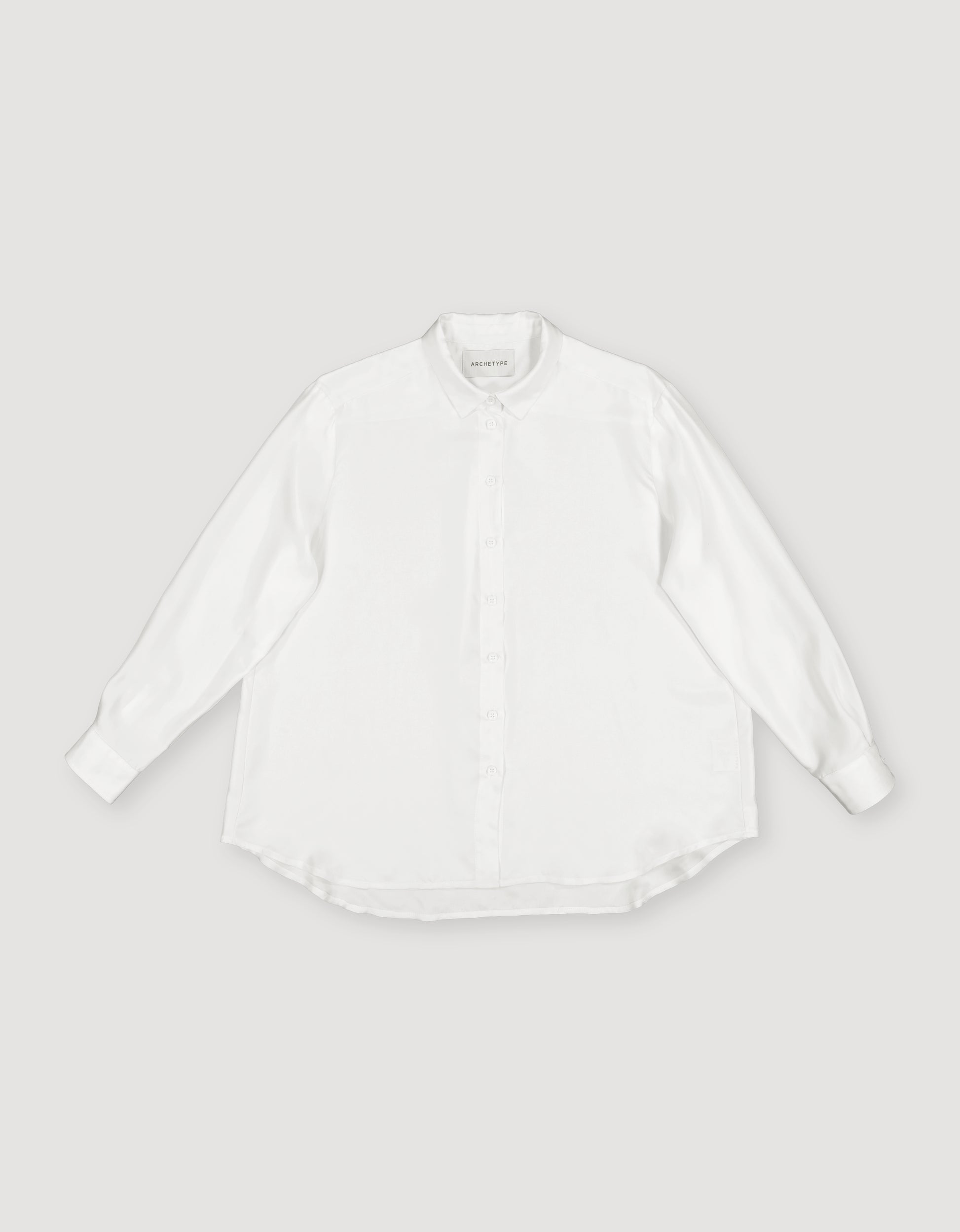 White shirt on a light gray background