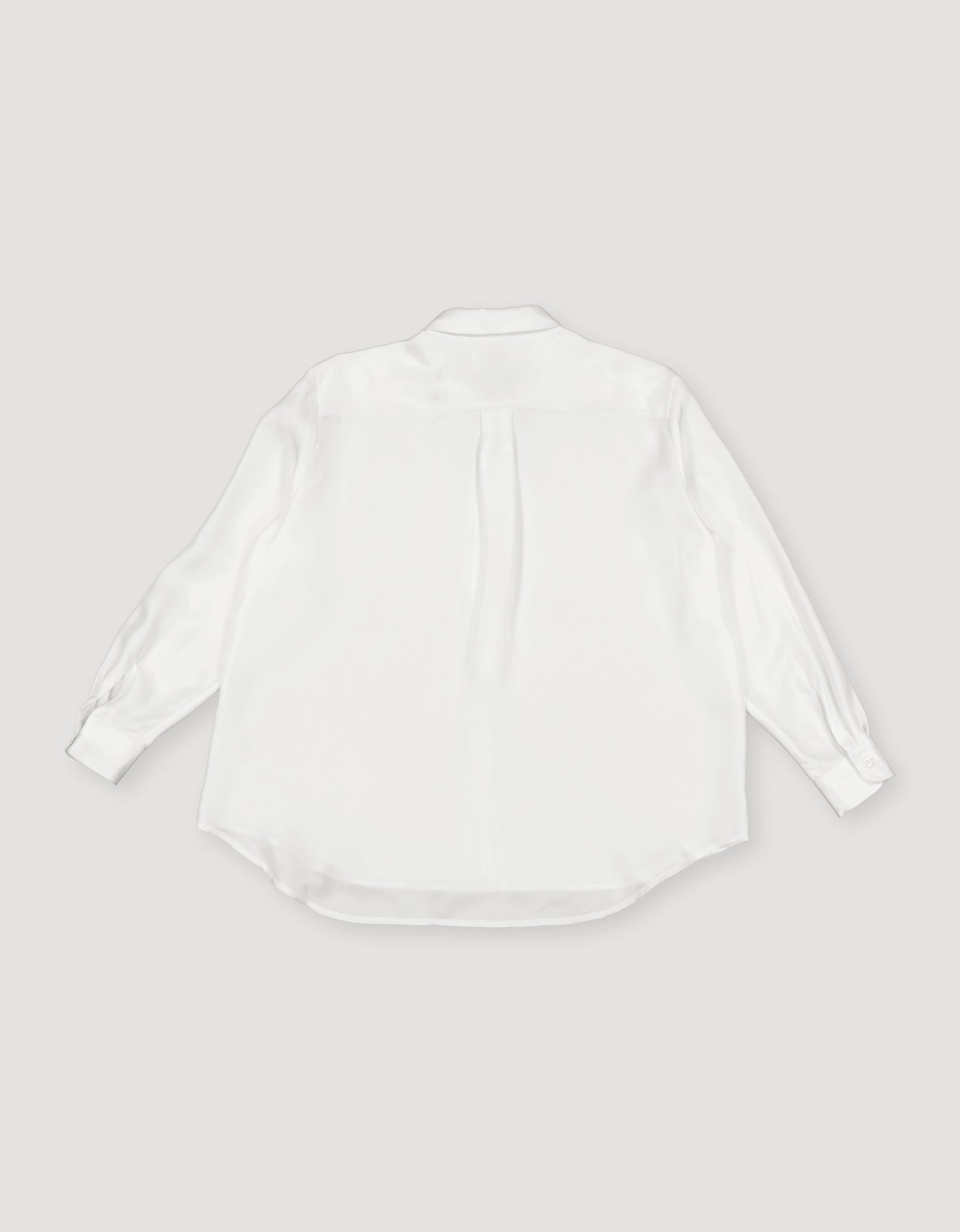 White shirt on a light gray background