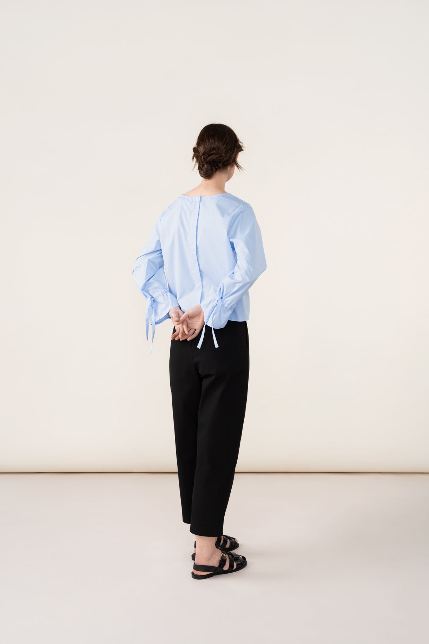 PLEATED CANVAS TROUSERS