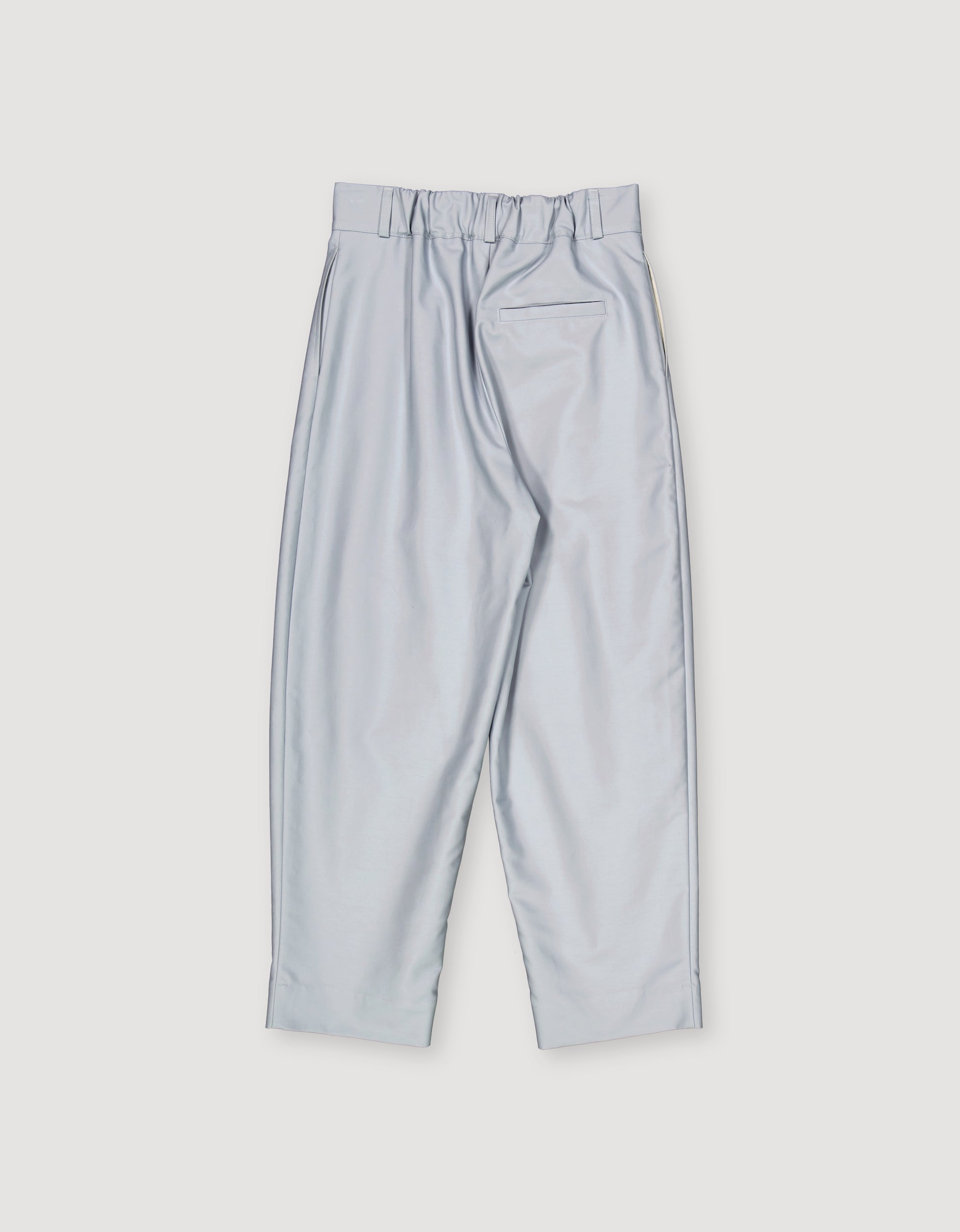 Light gray pants on a white background