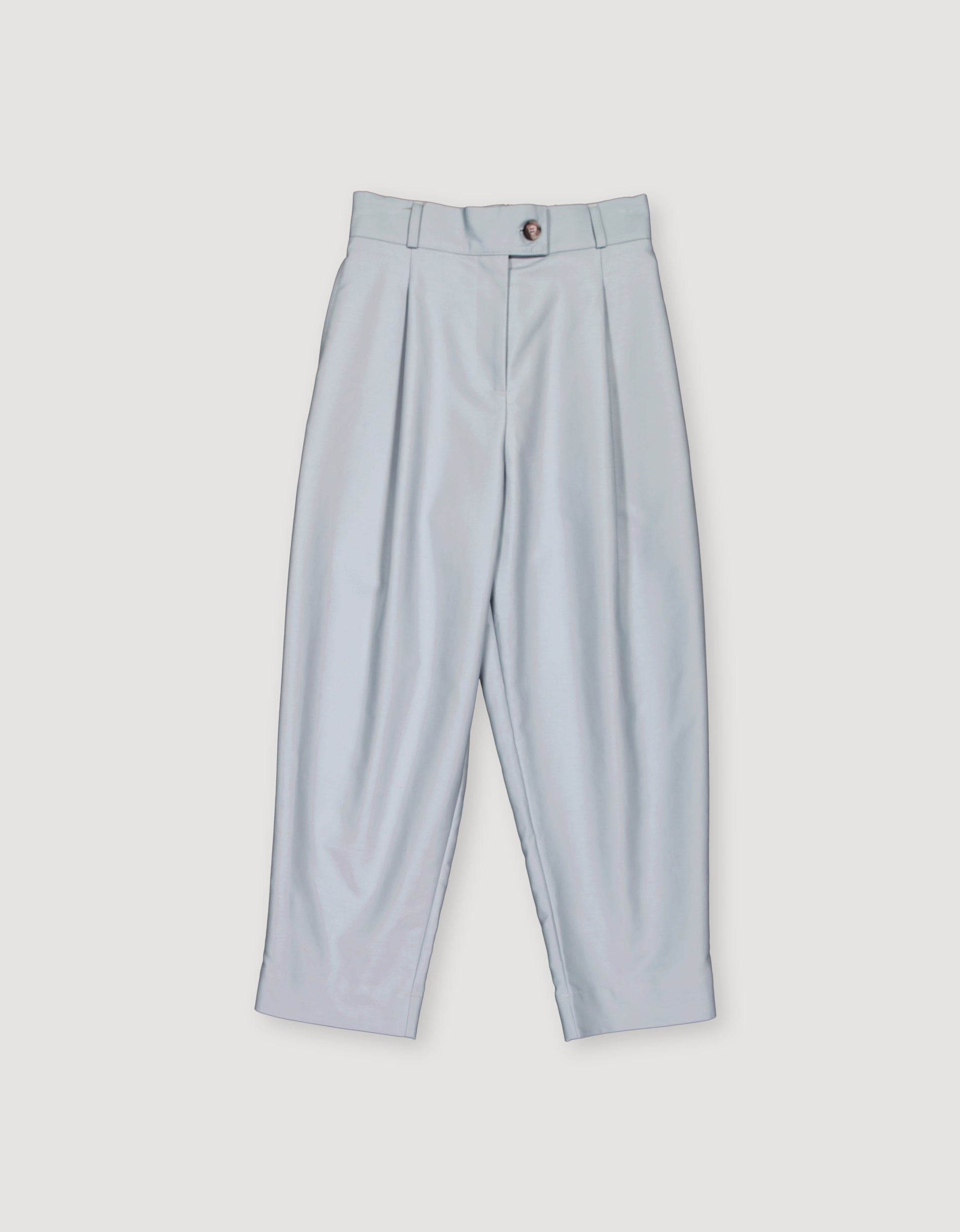 Light gray pants on a white background