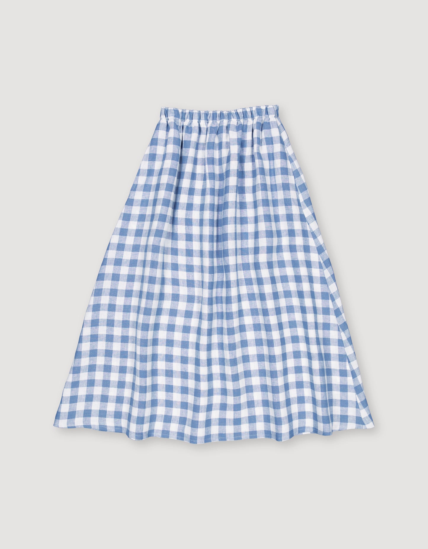 LINEN SKIRT VICHY CHECKS