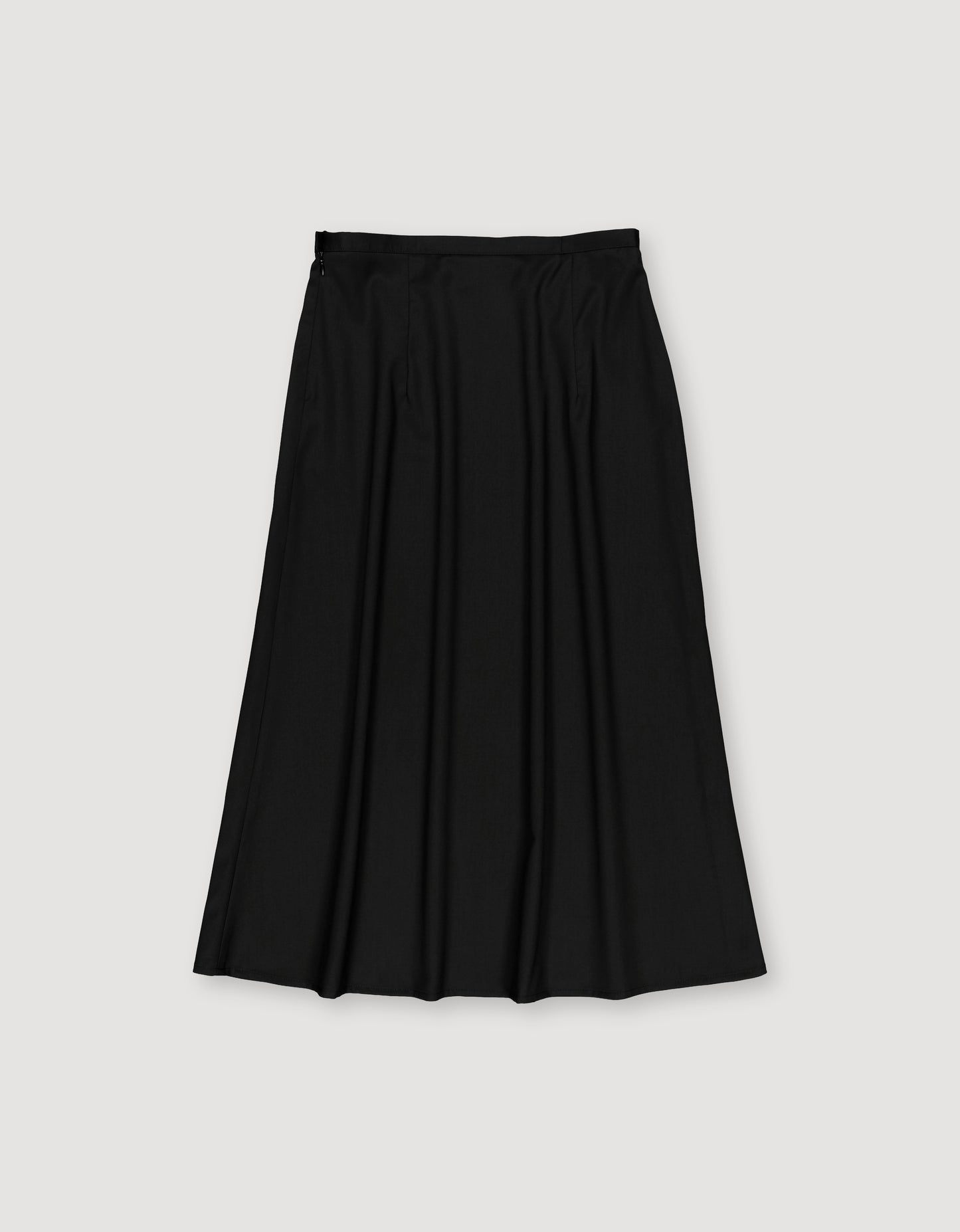 WOOL TWILL MIDI SKIRT