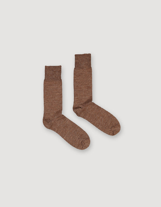 Brown Alpaca Boot Socks