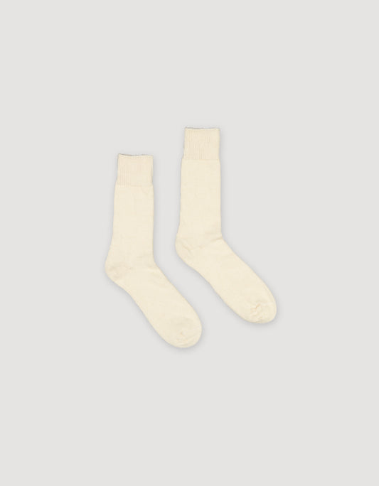 Cream Alpaca Boot Socks