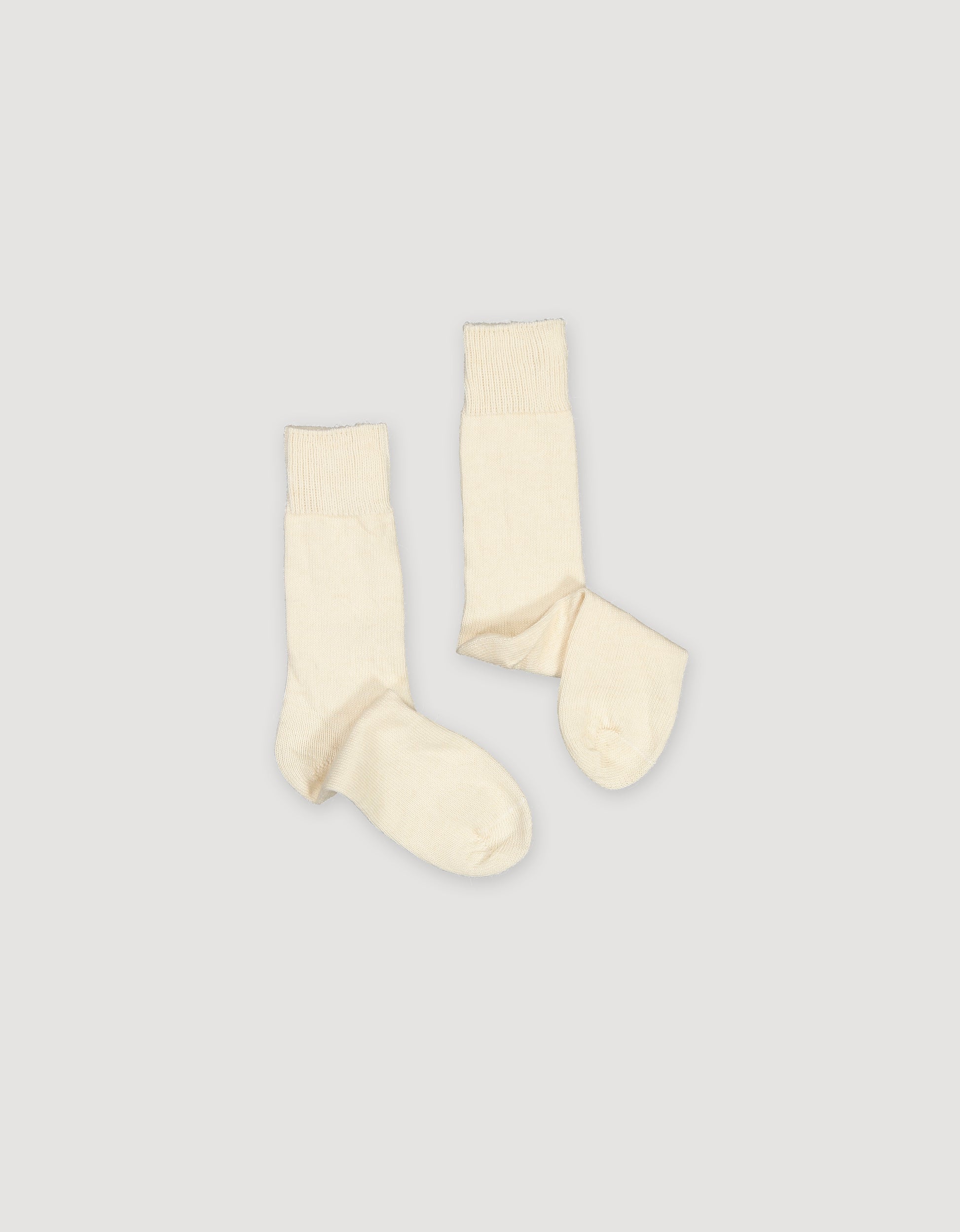 Cream Alpaca Boot Socks