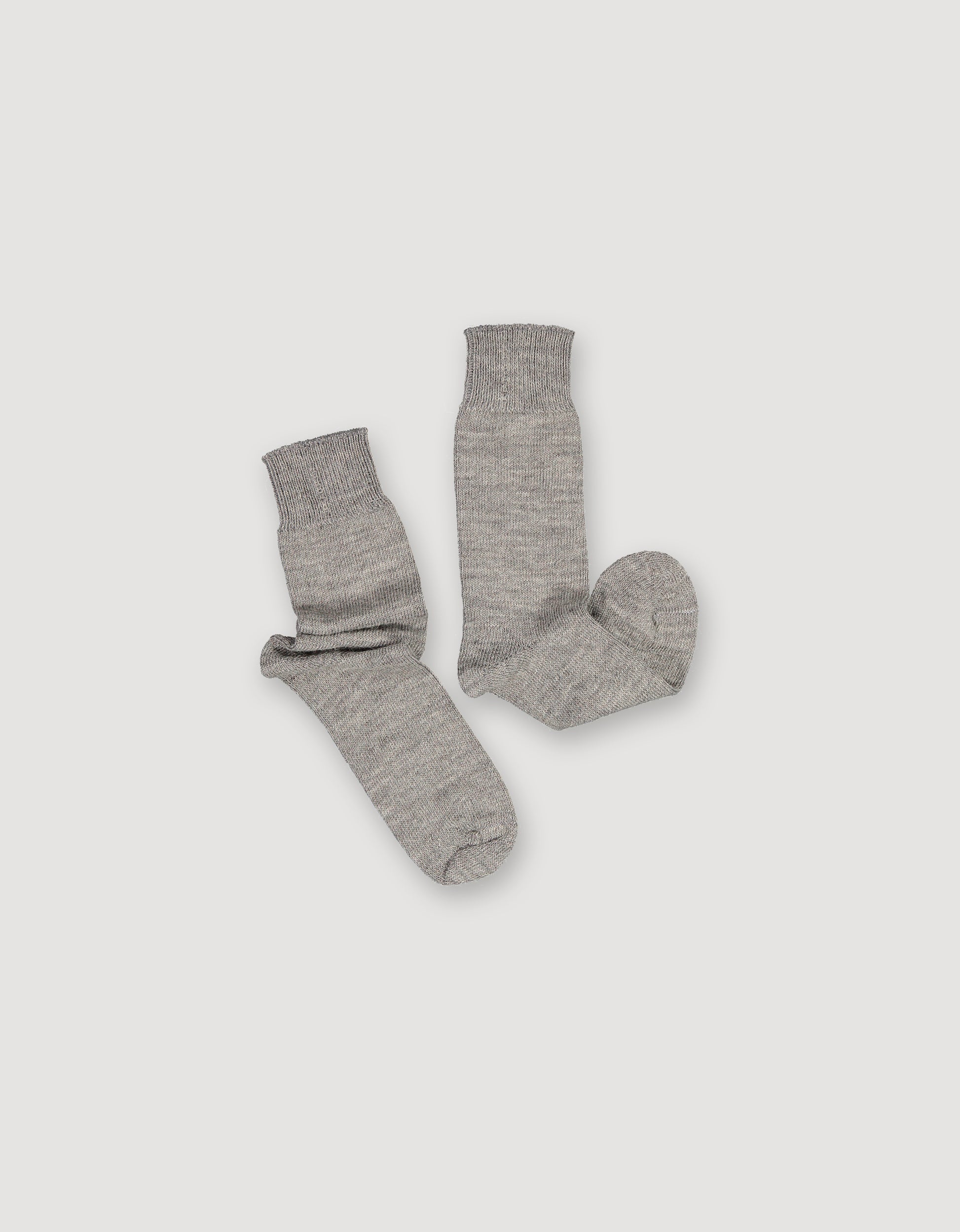 Grey Alpaca Boot Socks
