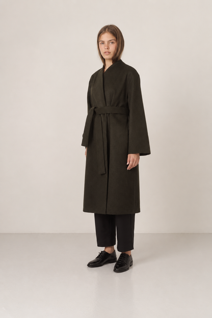 ALPACA WOOL WRAP COAT