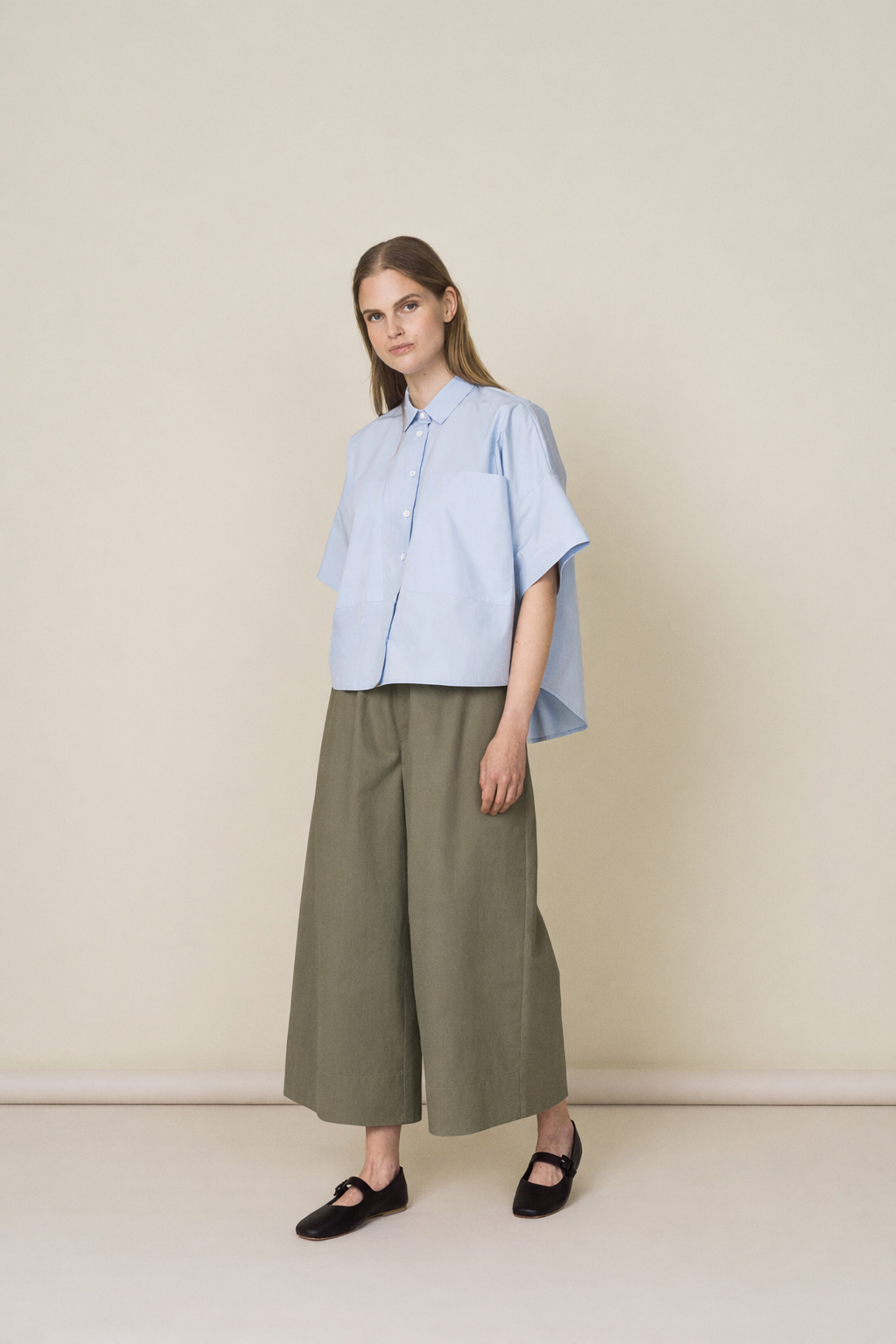 WIDE CULOTTES GREEN