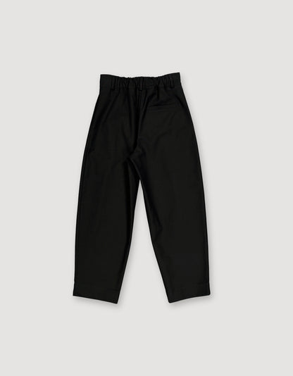 PLEATED CANVAS TROUSERS