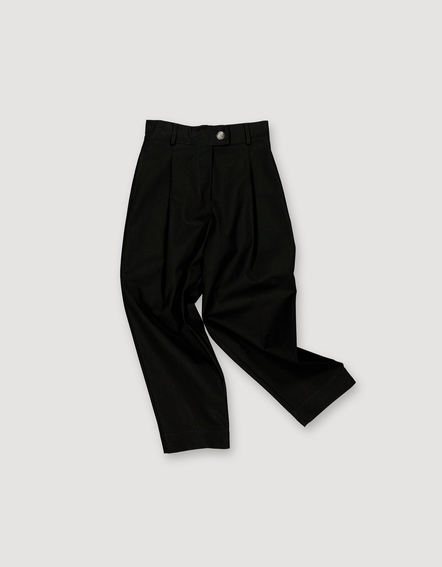 PLEATED CANVAS TROUSERS