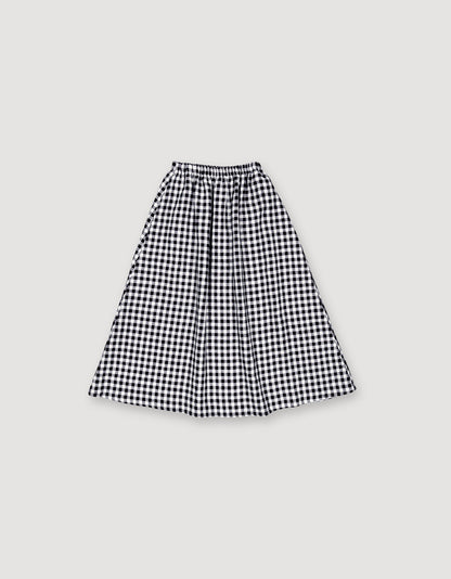 LINEN GINGHAM SKIRT