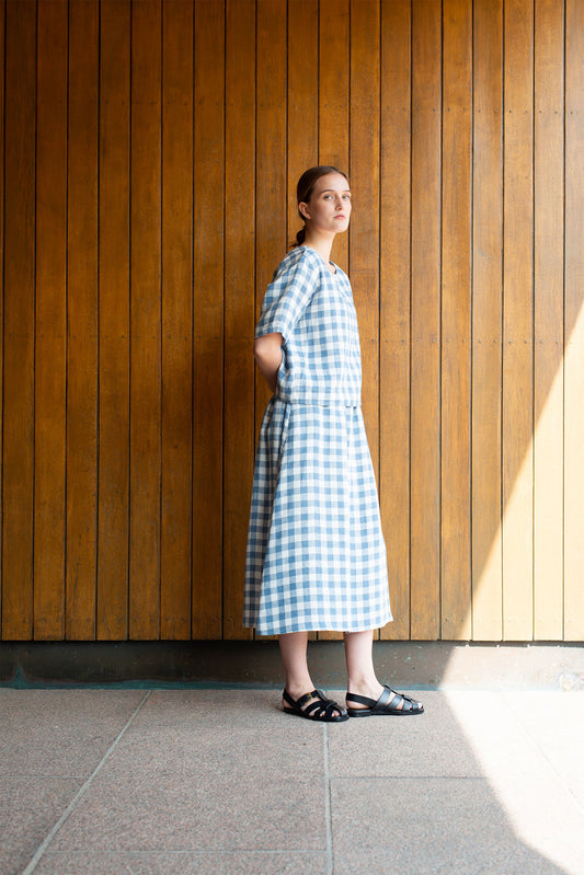 LINEN SKIRT VICHY CHECKS