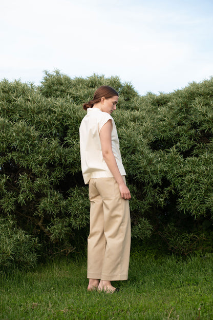 LOOSE TWILL TROUSERS