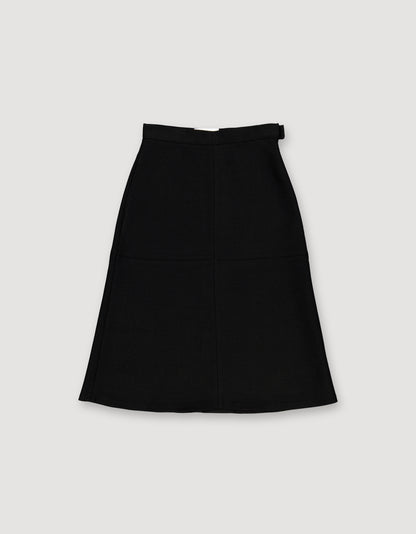 SILK & WOOL PANEL SKIRT