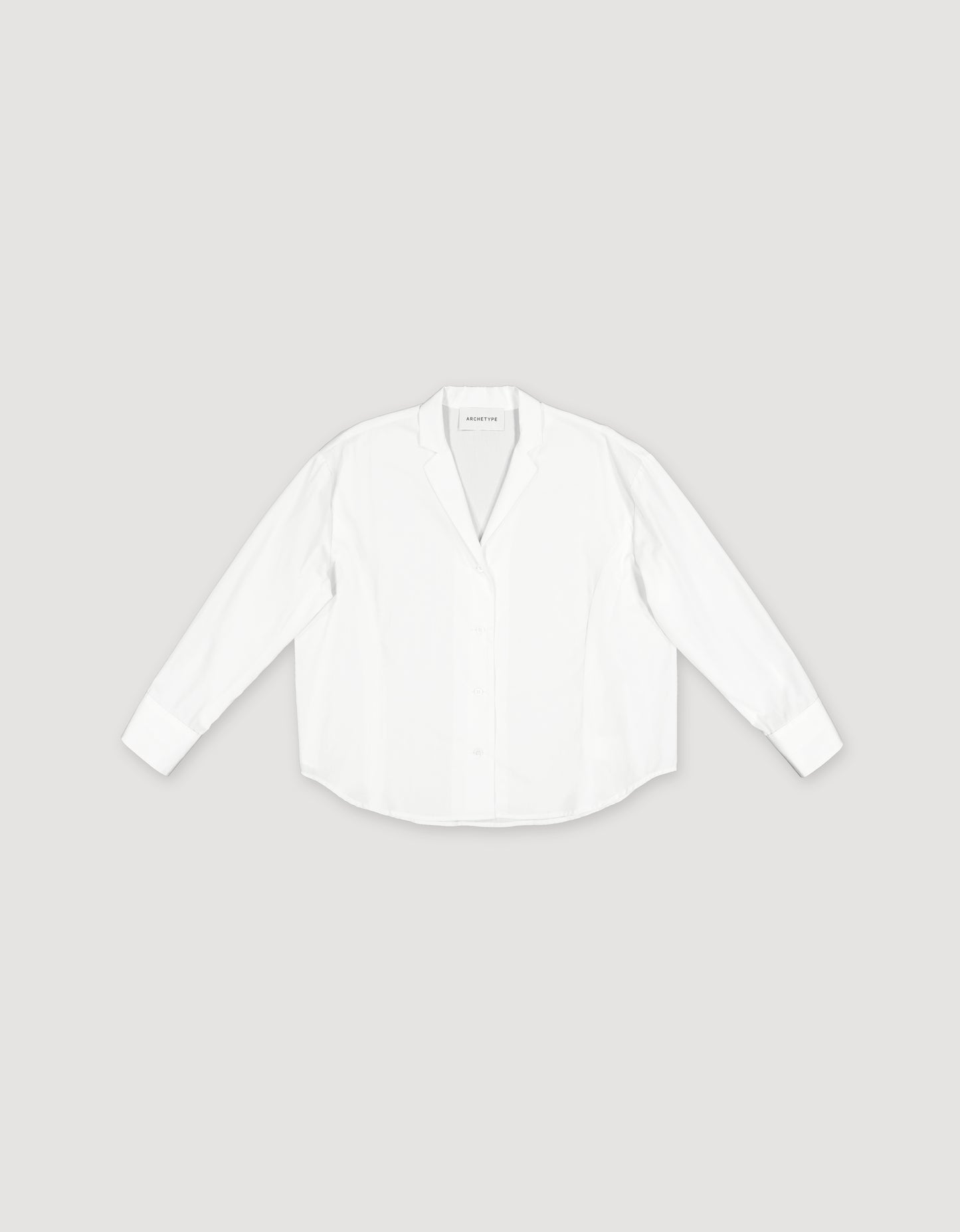 V-NECK COTTON SHIRT