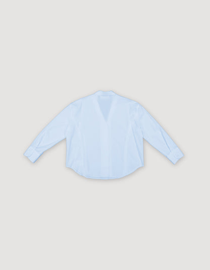 V-NECK COTTON SHIRT