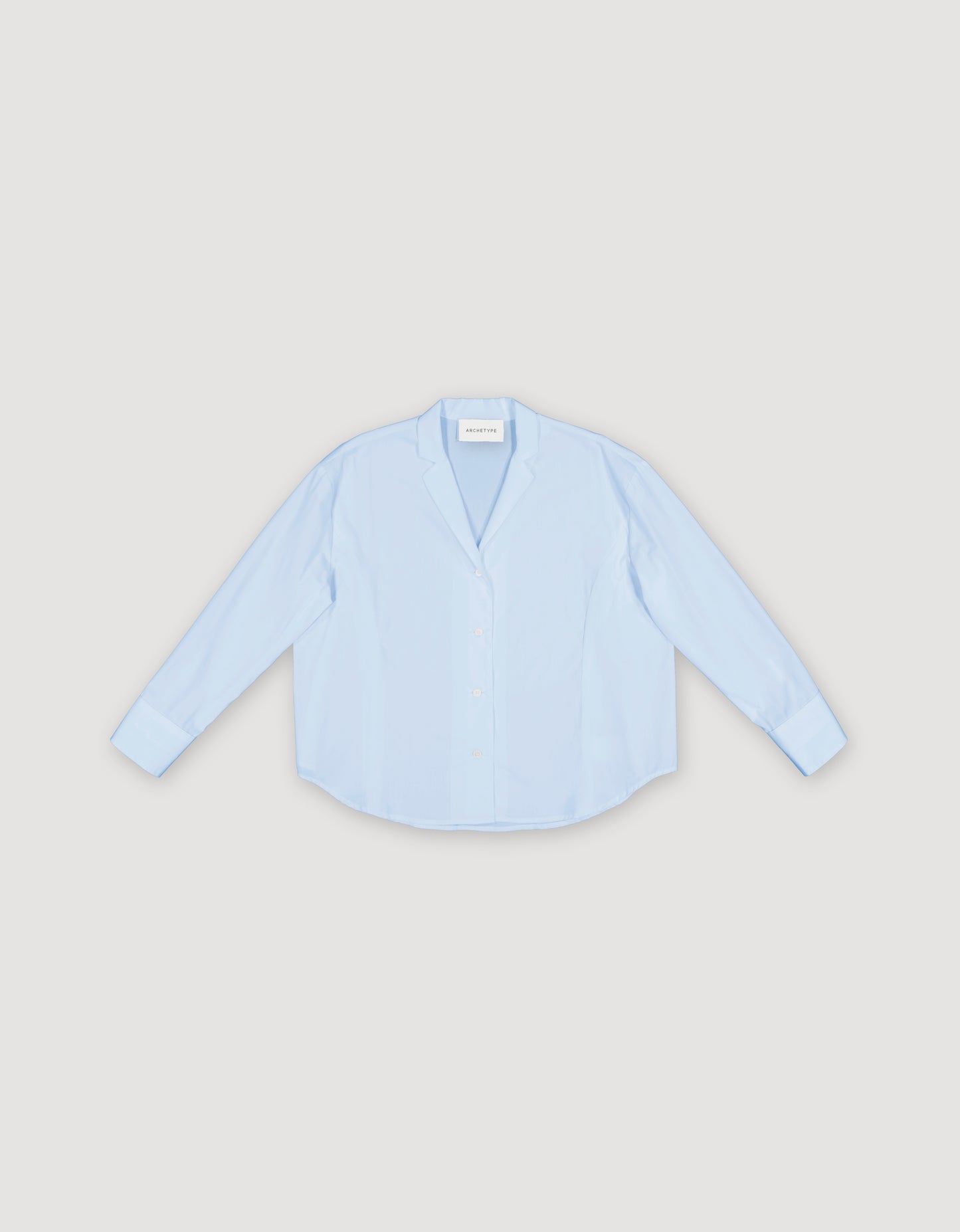 V-NECK COTTON SHIRT