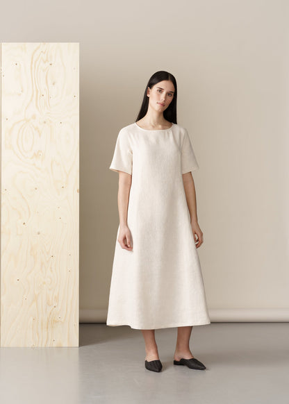 LINEN A-LINE DRESS