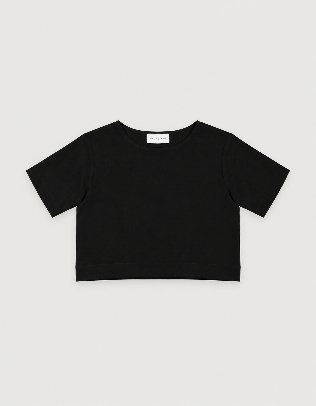 DOUBLE FACED SILK CROPPED SHIRT