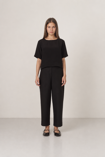 BARREL LEG TROUSERS