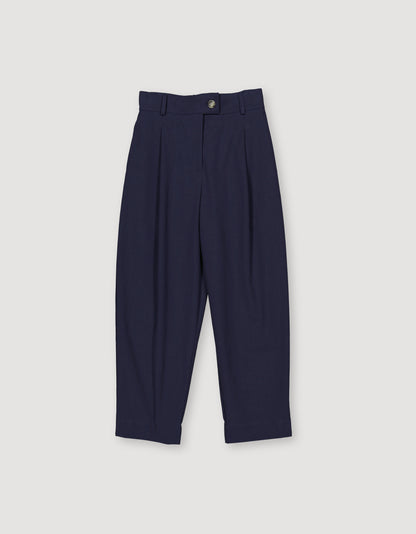 PLEATED TROUSERS NAVY
