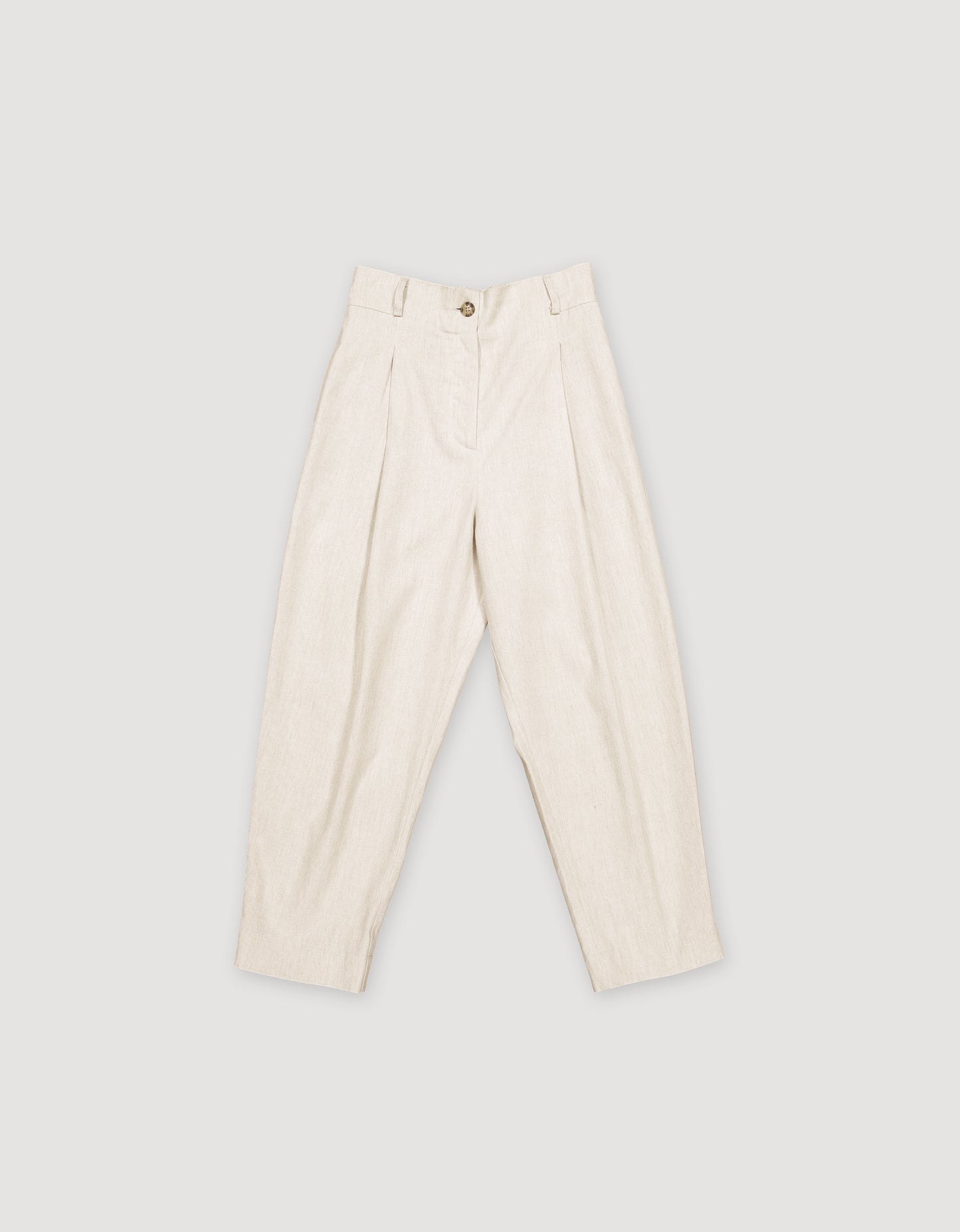 PLEATED COTTON TROUSERS