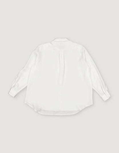 White shirt on a light gray background