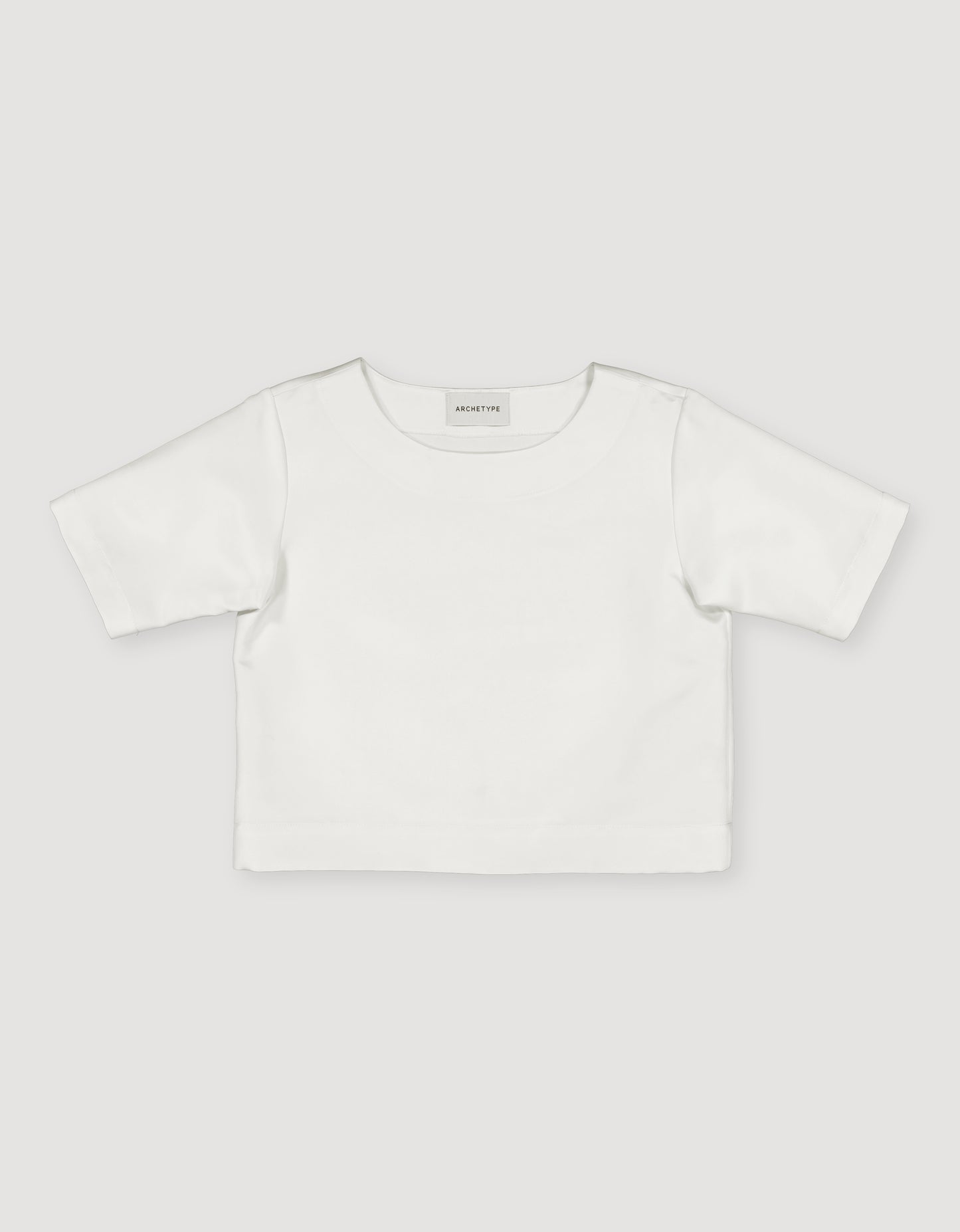 CROPPED SILK TWILL SHIRT