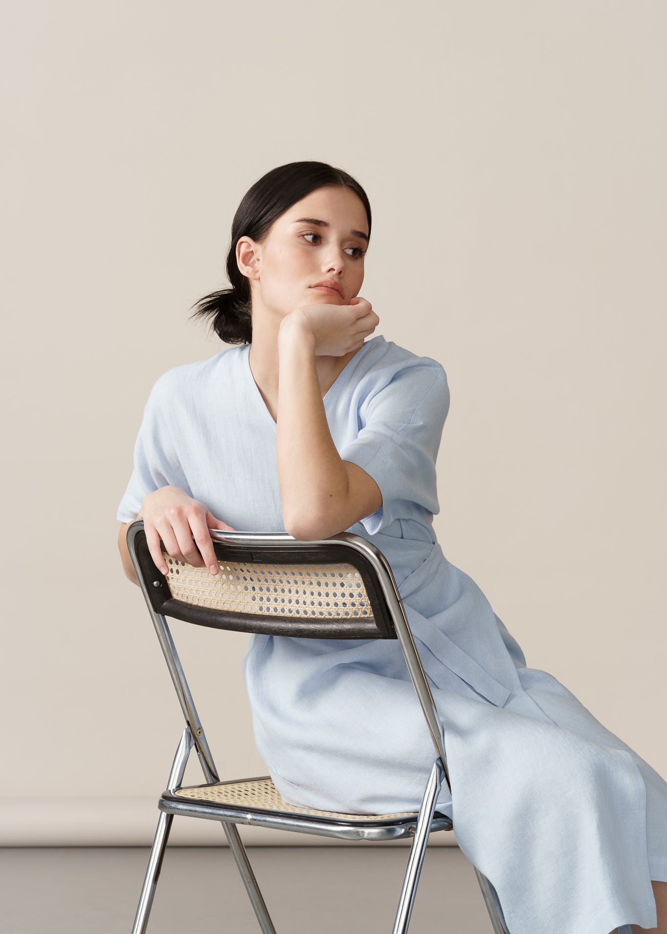 linen wrap dress