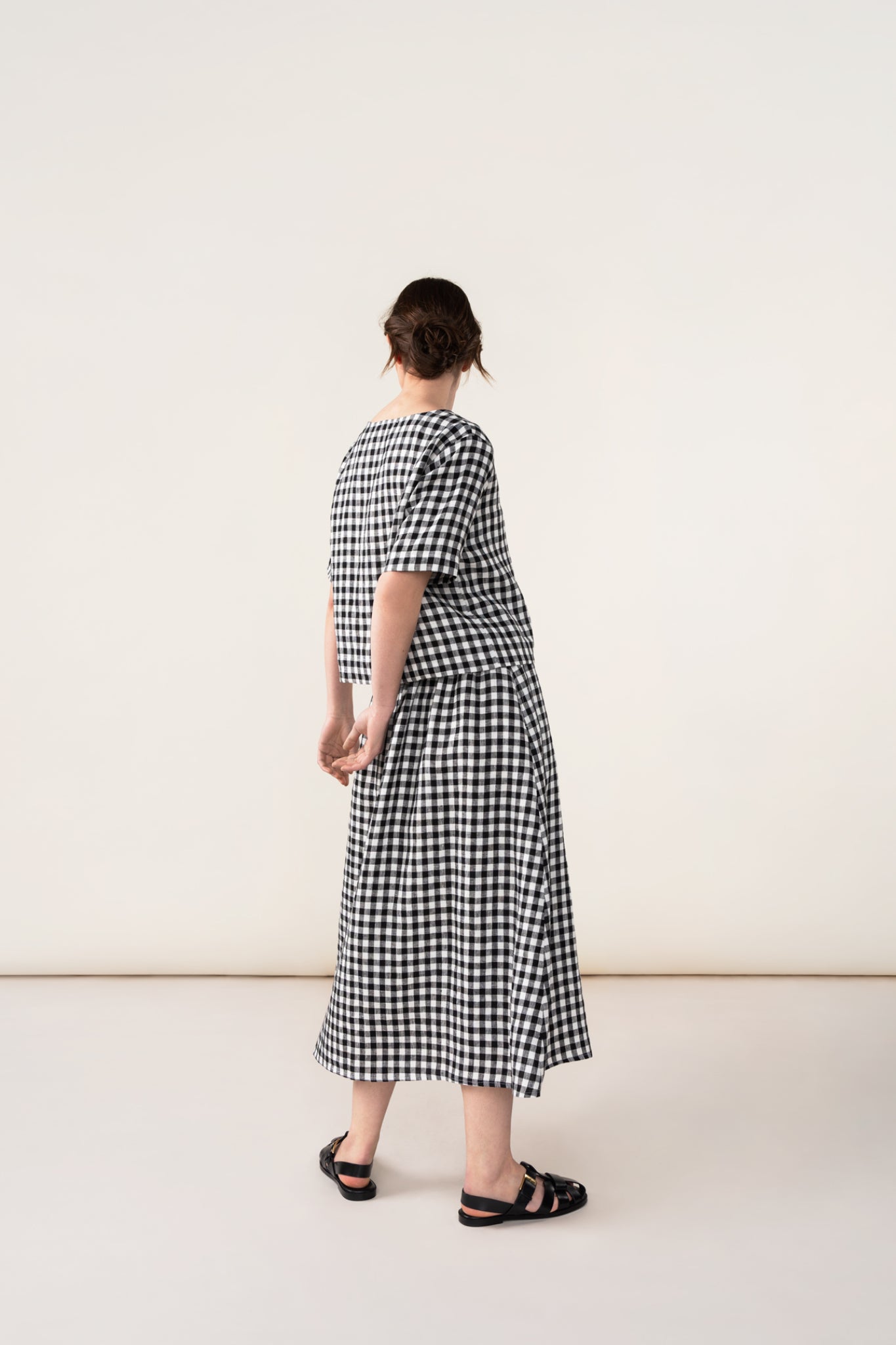 LINEN GINGHAM SKIRT