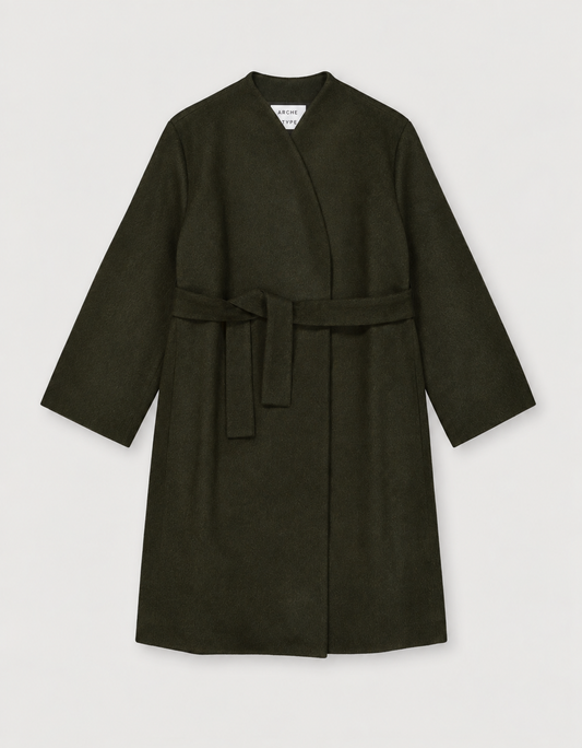 ALPACA WOOL WRAP COAT