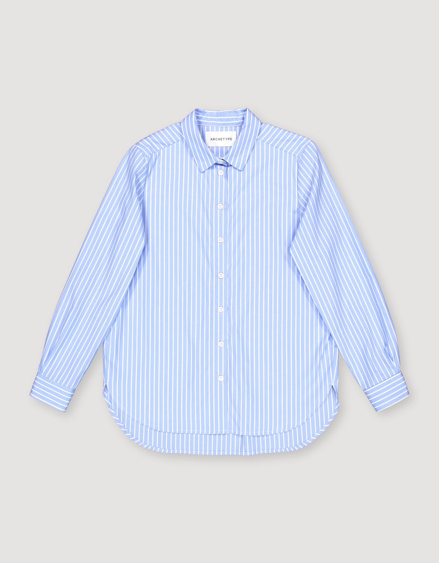 BASIC SHIRT LIGHT BLUE STRIPES