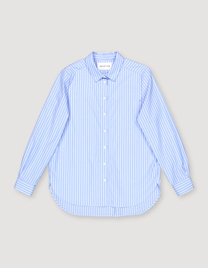 BASIC SHIRT LIGHT BLUE STRIPES