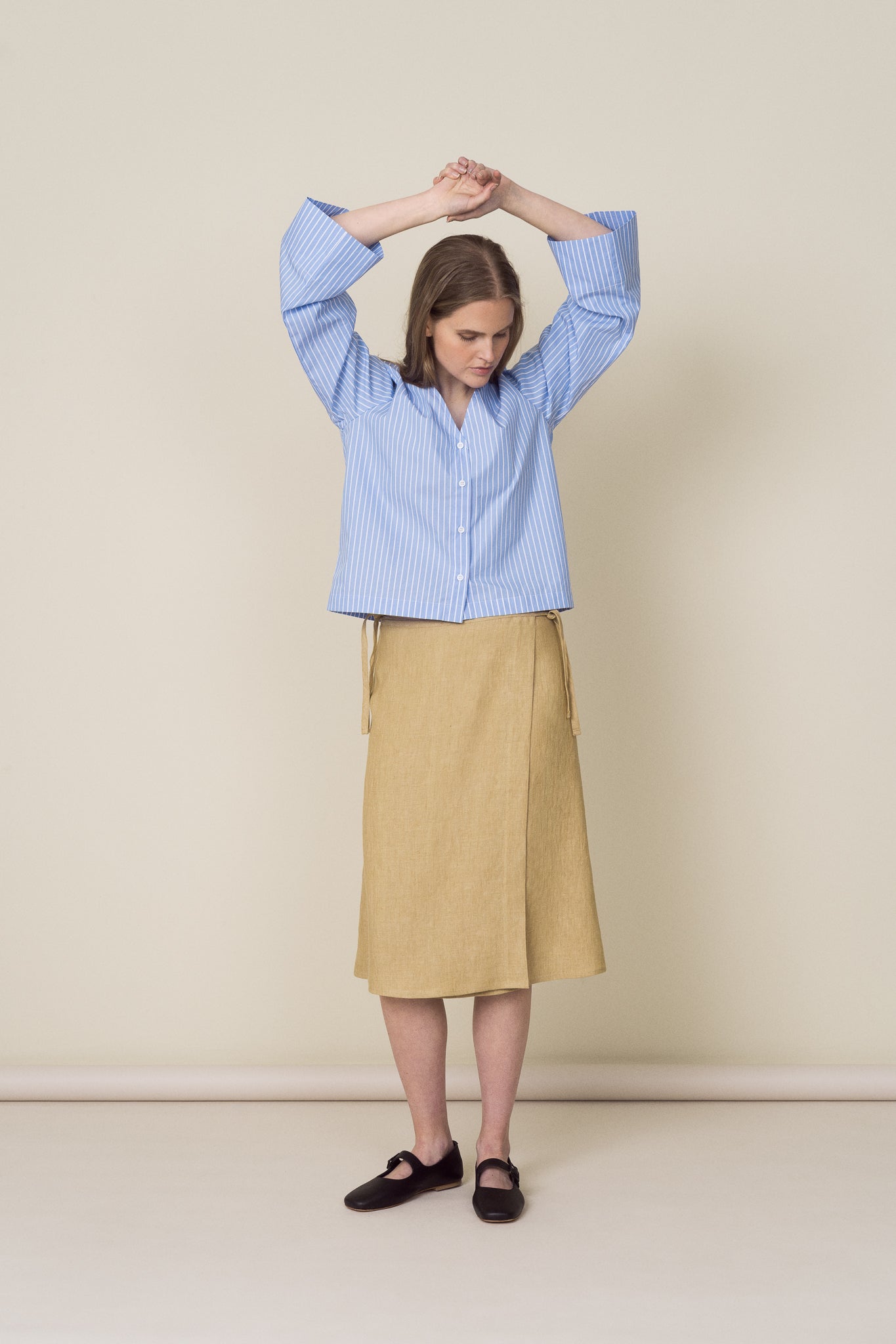 LINEN WRAP SKIRT