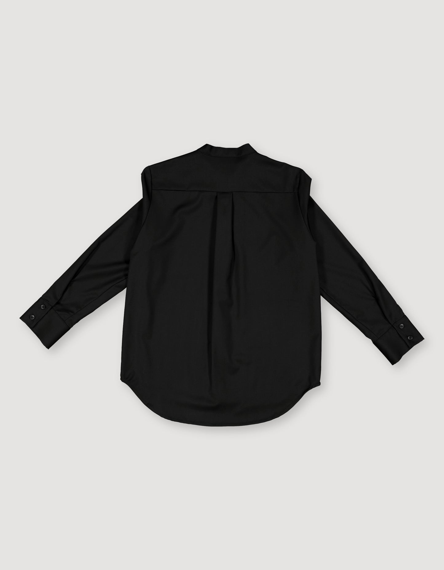COLLARLESS WOOL SHIRT