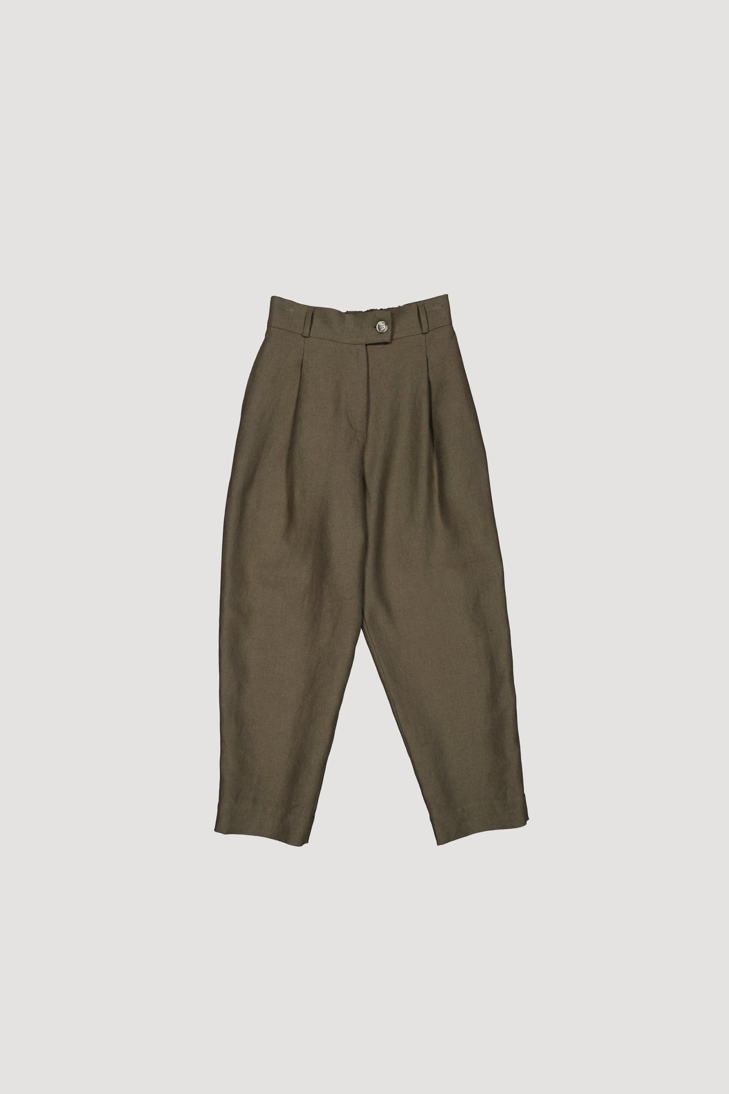 PLEATED LINEN TROUSERS