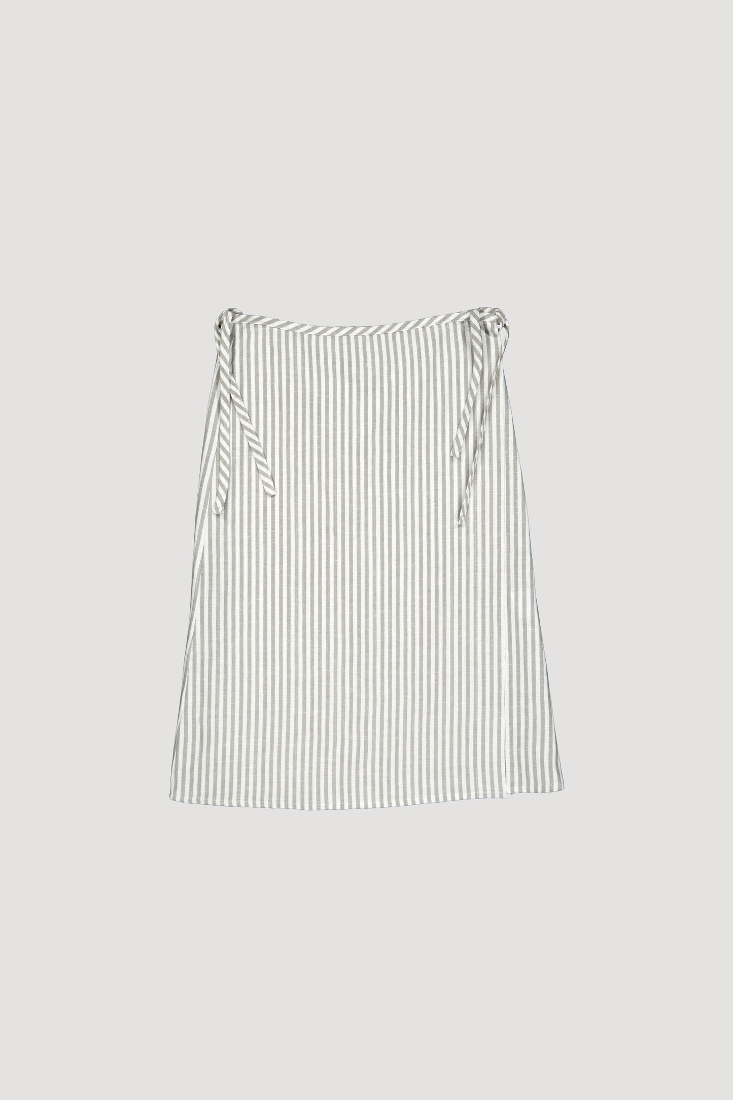 Striped skirt on a light gray background