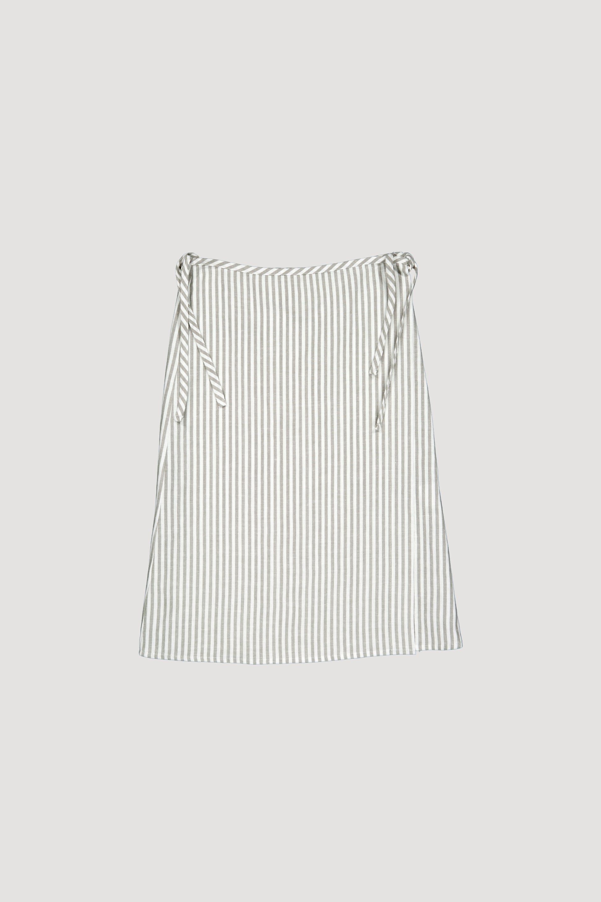 Striped skirt on a light gray background