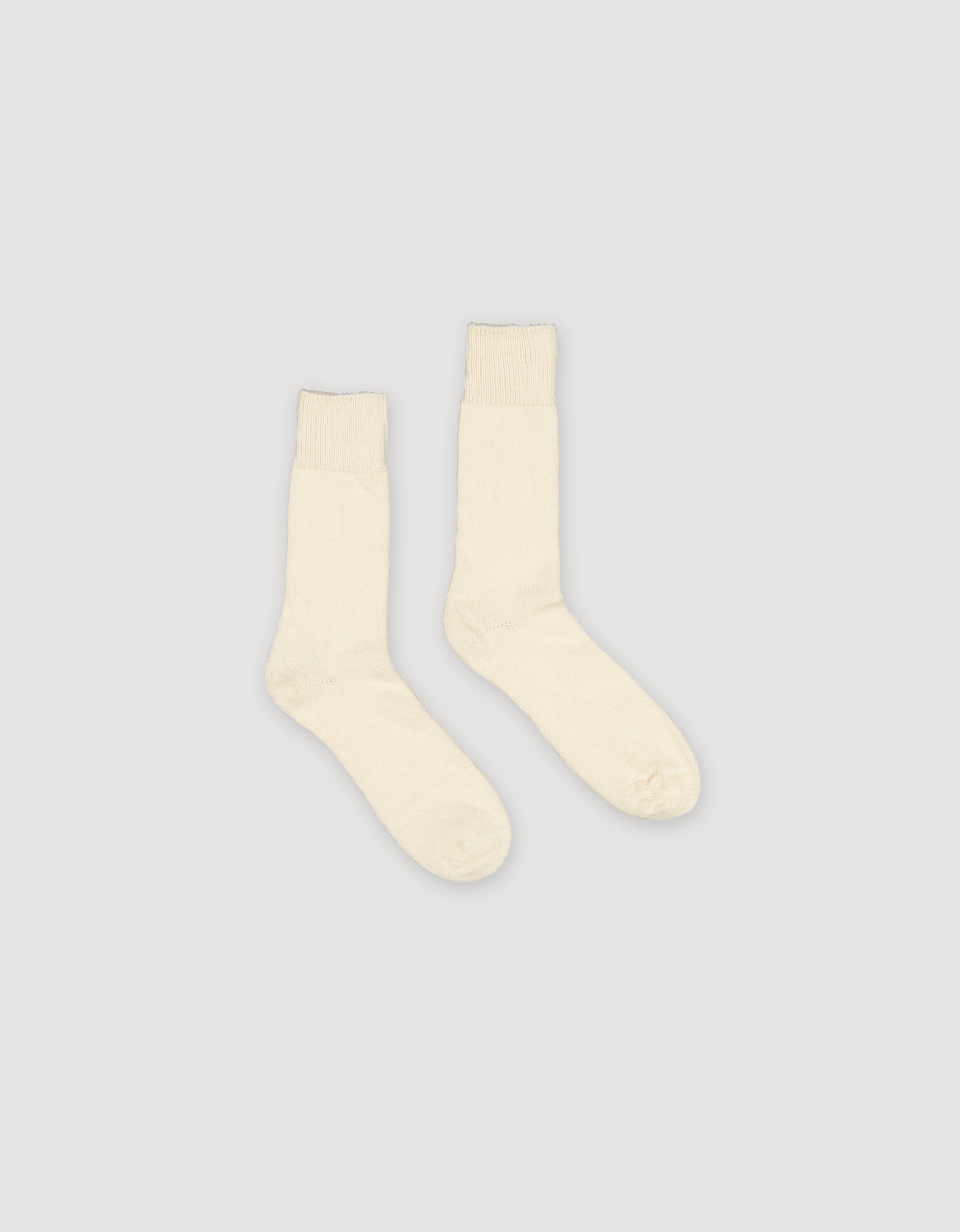 Cream Alpaca Boot Socks