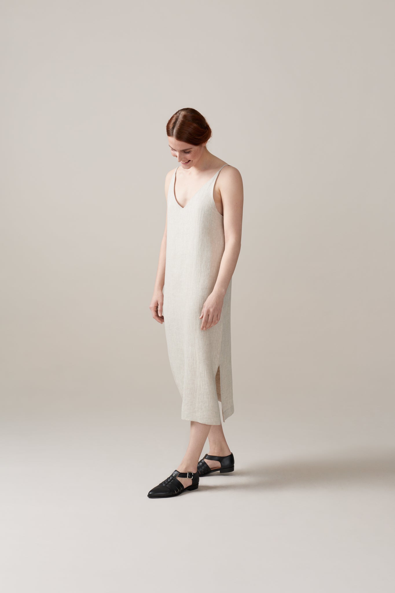 LINEN SLIP DRESS