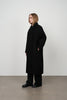 Alpacca black wool overcoat