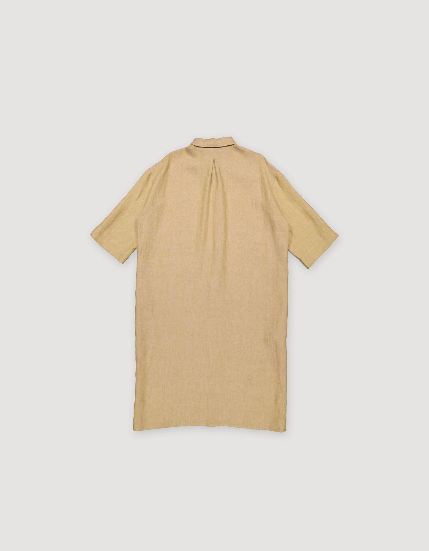 BOXY LINEN SHIRT DRESS