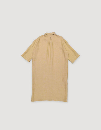 BOXY LINEN SHIRT DRESS