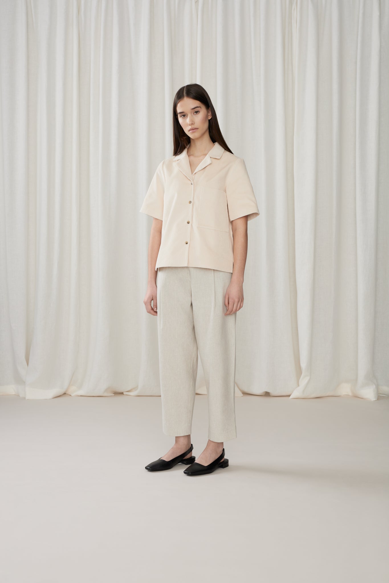 SHORT SLEEVE CORDUROY JACKET
