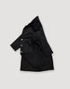 Loose fit sleek black overcoat
