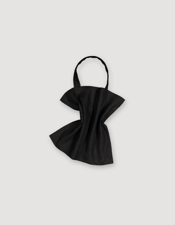 Black Linen Tote Bag