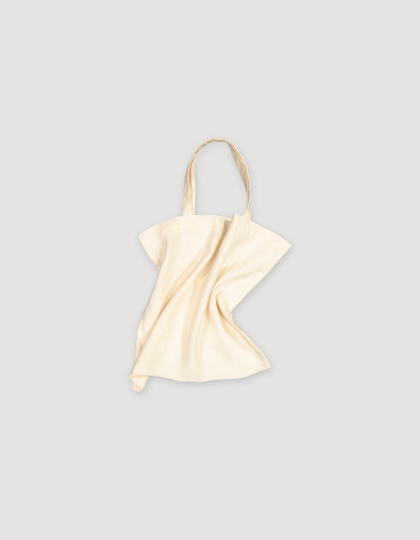 Ecru off white Linen Tote Bag